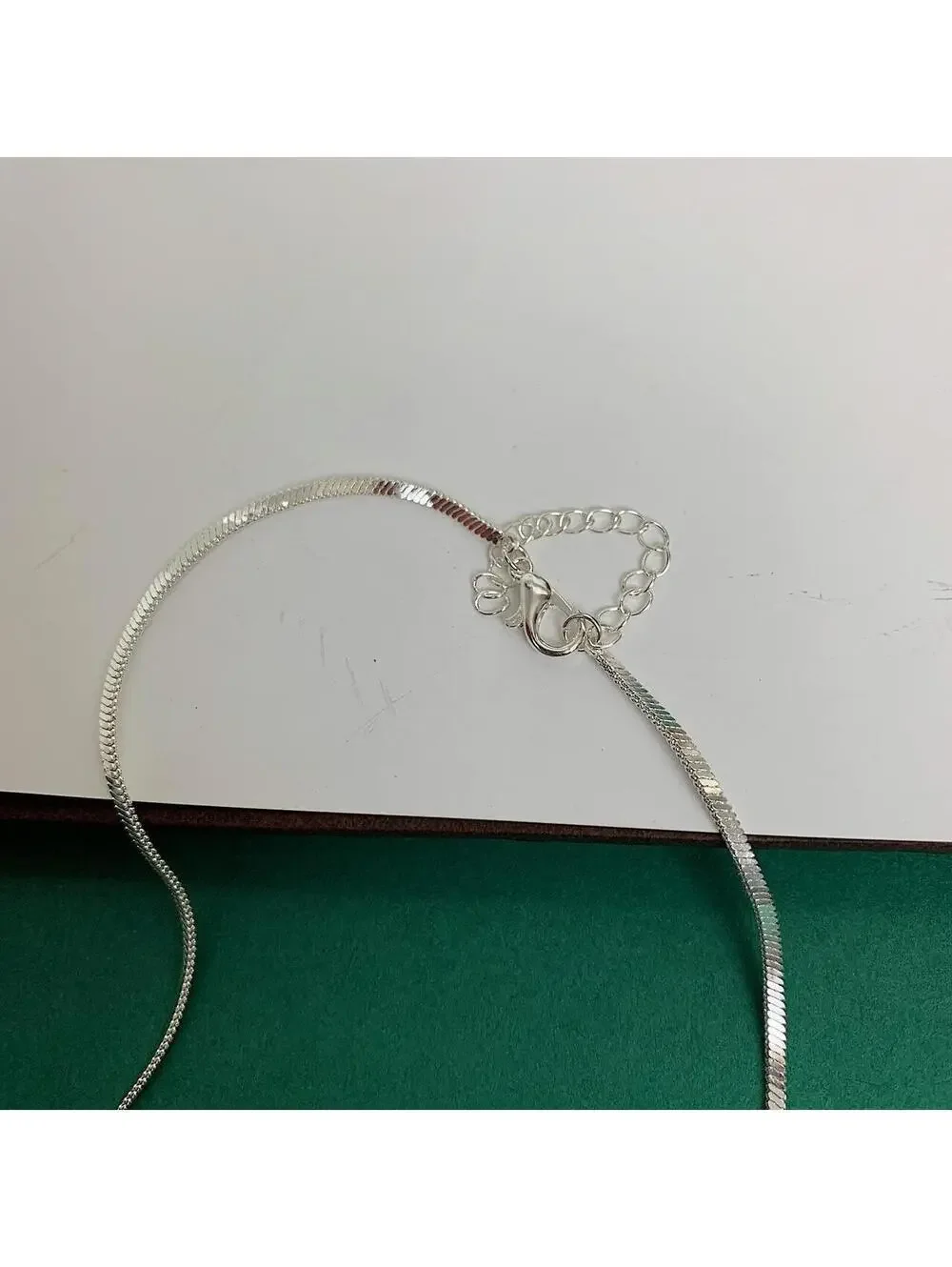 Y2k style Silver Rope Chain jewel pendant necklace. Chain is unisex. 17.5-19.5